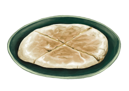 Bannock on green plate